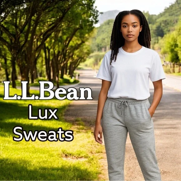 NEW 🌸 L.L. Bean Women’s Luxury Ultra Soft Jogger Sweats, Gray Track Pants - Picture 16 of 17